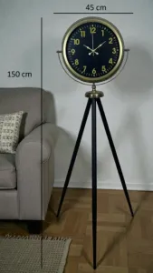 Eskitme Metal Ayaklı Tripod Saat 150 x 45 cm · Model AS-4023E