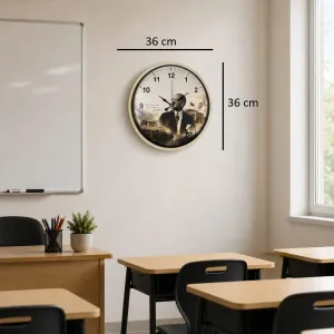 Krem Plastik Duvar Saati 36 cm · Model PP-36112X
