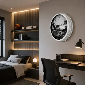 Beyaz Metal Duvar Saati 40 cm · Model 40127W