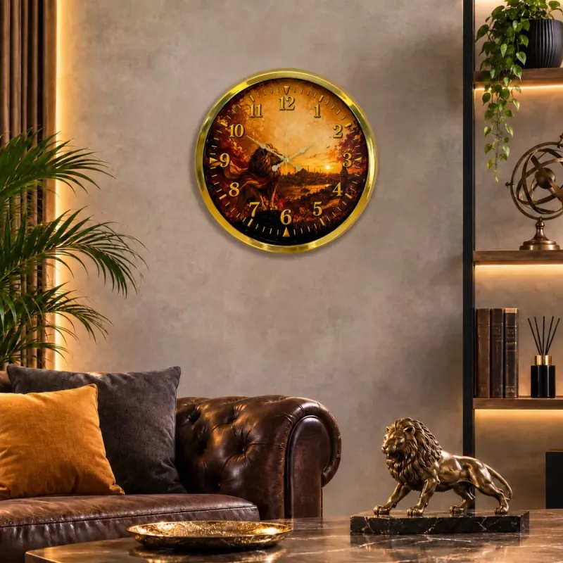 Gold Metal Duvar Saati 40 cm · Model 40128G