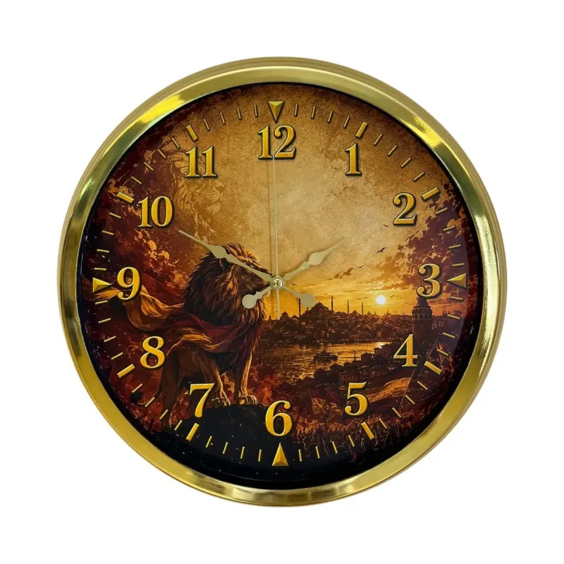 Gold Metal Duvar Saati 40 cm · Model 40128G
