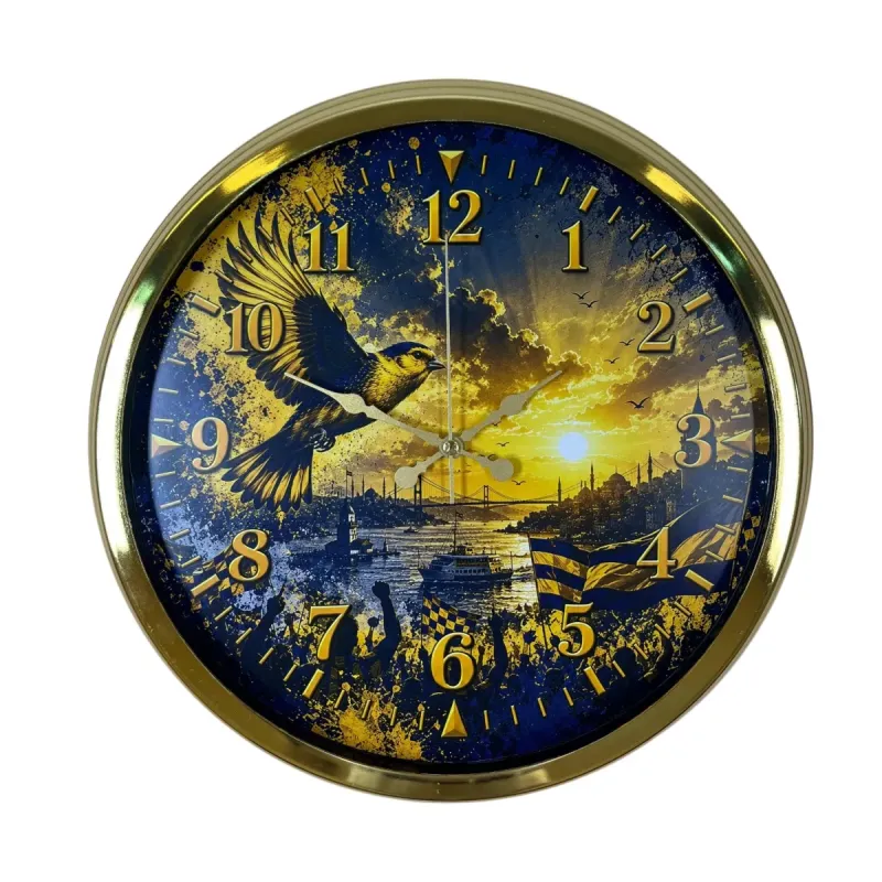 Gold Metal Duvar Saati 40 cm · Model 40129G