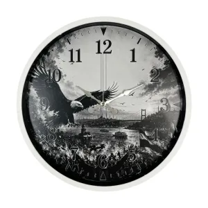 Beyaz Plastik Duvar Saati 36 cm · Model PP-36127W
