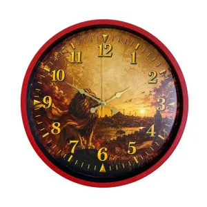 Kırmızı Plastik Duvar Saati 36 cm · Model PP-36128R