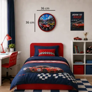 Çocuk Odası Kırmızı Plastik Duvar Saati 36 cm · Model PP-36131R