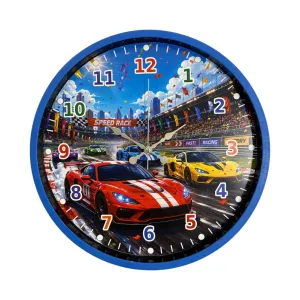 Çocuk Odası Mavi Plastik Duvar Saati 36 cm · Model PP-36131M