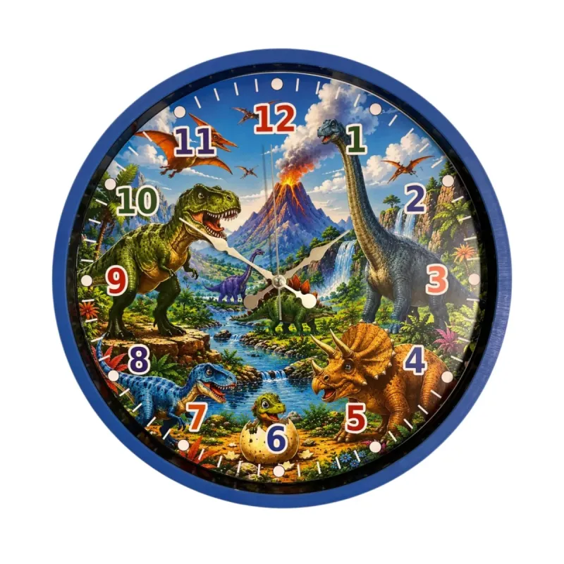 Çocuk Odası Mavi Plastik Duvar Saati 36 cm · Model PP-36136M