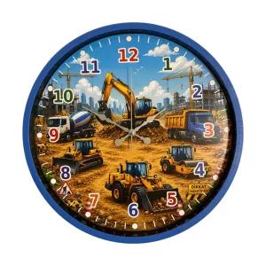 Çocuk Odası Mavi Plastik Duvar Saati 36 cm · Model PP-36137M