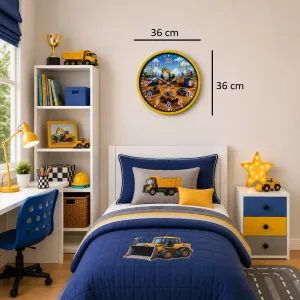 Çocuk Odası Sarı Plastik Duvar Saati 36 cm · Model PP-36137Y
