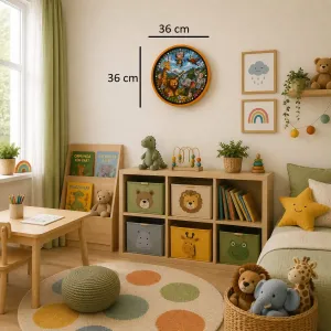Çocuk Odası Turuncu Plastik Duvar Saati 36 cm · Model PP-36134O
