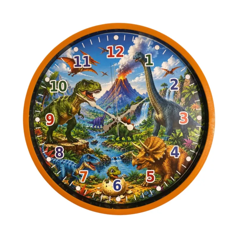 Çocuk Odası Turuncu Plastik Duvar Saati 36 cm · Model PP-36136O