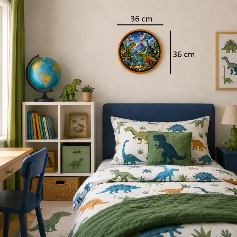 Çocuk Odası Turuncu Plastik Duvar Saati 36 cm · Model PP-36136O