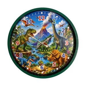 Çocuk Odası Yeşil Plastik Duvar Saati 36 cm · Model PP-36136L