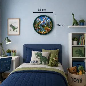 Çocuk Odası Yeşil Plastik Duvar Saati 36 cm · Model PP-36136L