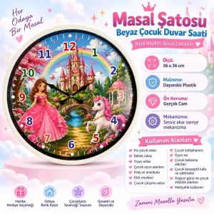 Beyaz Plastik Duvar Saati · Model PP-36135W
