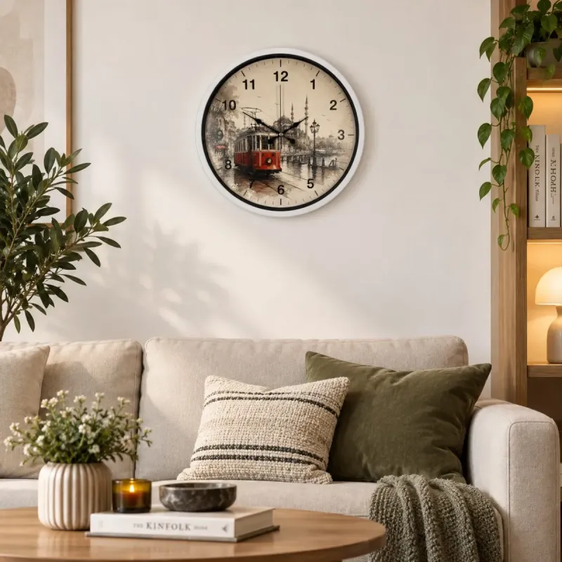 Beyaz Plastik Duvar Saati 36 cm · Model PP-36101W