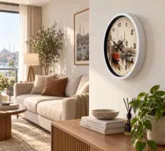 Beyaz Plastik Duvar Saati 36 cm · Model PP-36101W