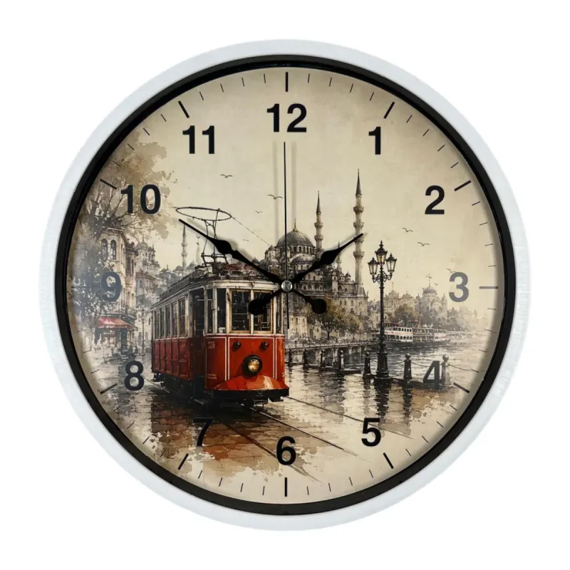 Beyaz Plastik Duvar Saati 36 cm · Model PP-36101W