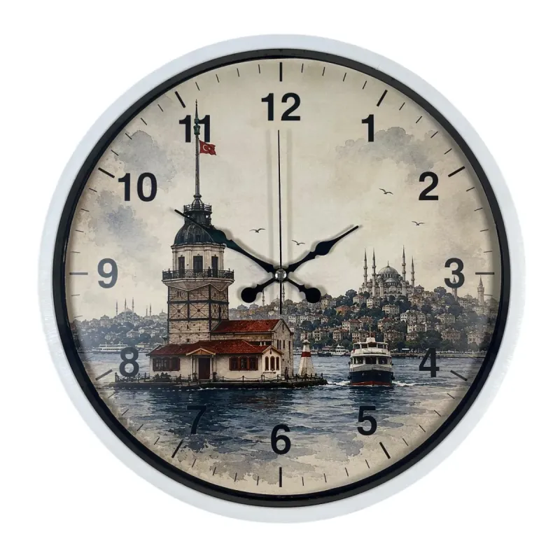 Beyaz Plastik Duvar Saati 36 cm · Model PP-36102W