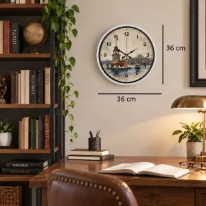 Beyaz Plastik Duvar Saati 36 cm · Model PP-36102W