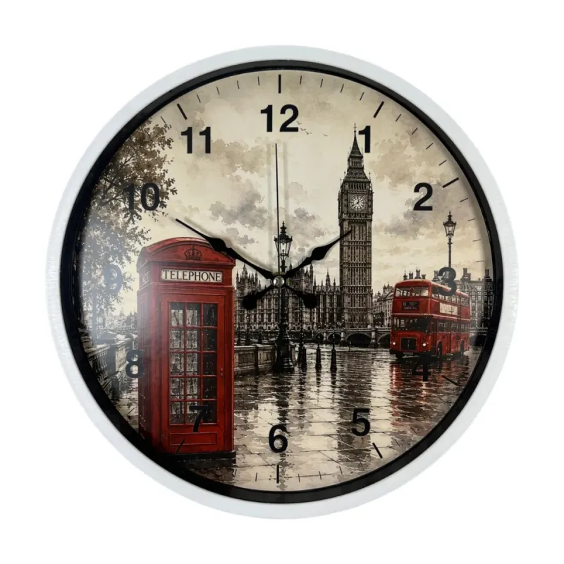 Beyaz Plastik Duvar Saati 36 cm · Model PP-36103W