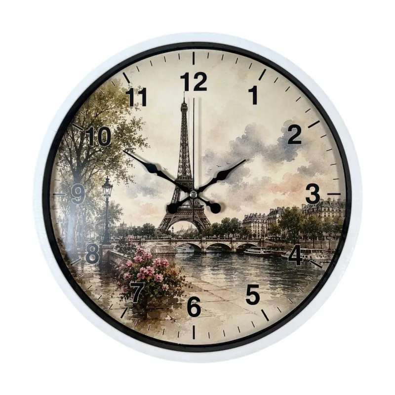 Beyaz Plastik Duvar Saati 36 cm · Model PP-36104W