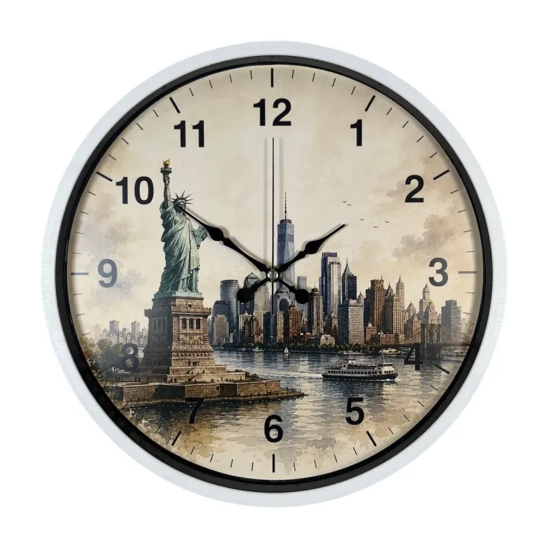 Beyaz Plastik Duvar Saati 36 cm · Model PP-36105W