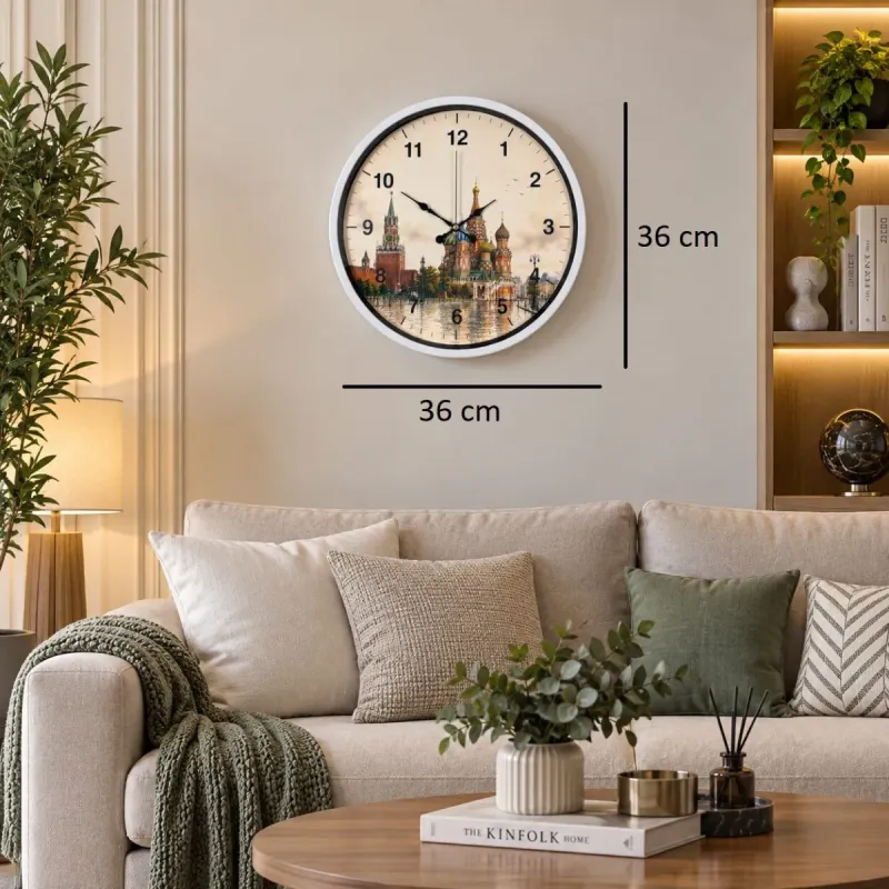 Beyaz Plastik Duvar Saati 36 cm · Model PP-36110W