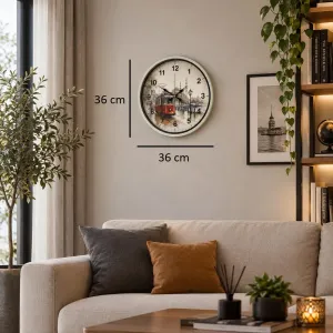 Krem Plastik Duvar Saati 36 cm · Model PP-36101X