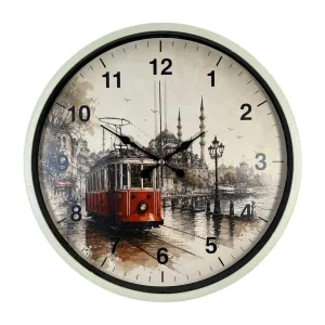 Krem Plastik Duvar Saati 36 cm · Model PP-36101X