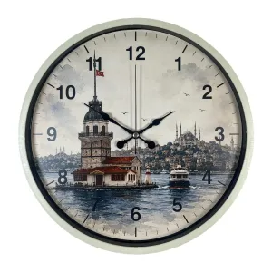 Krem Plastik Duvar Saati 36 cm · Model PP-36102X