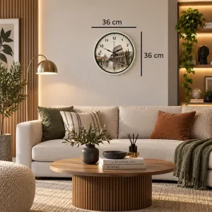 Roma Rakamlı Krem Plastik Duvar Saati 36 cm · Model PP-36106X