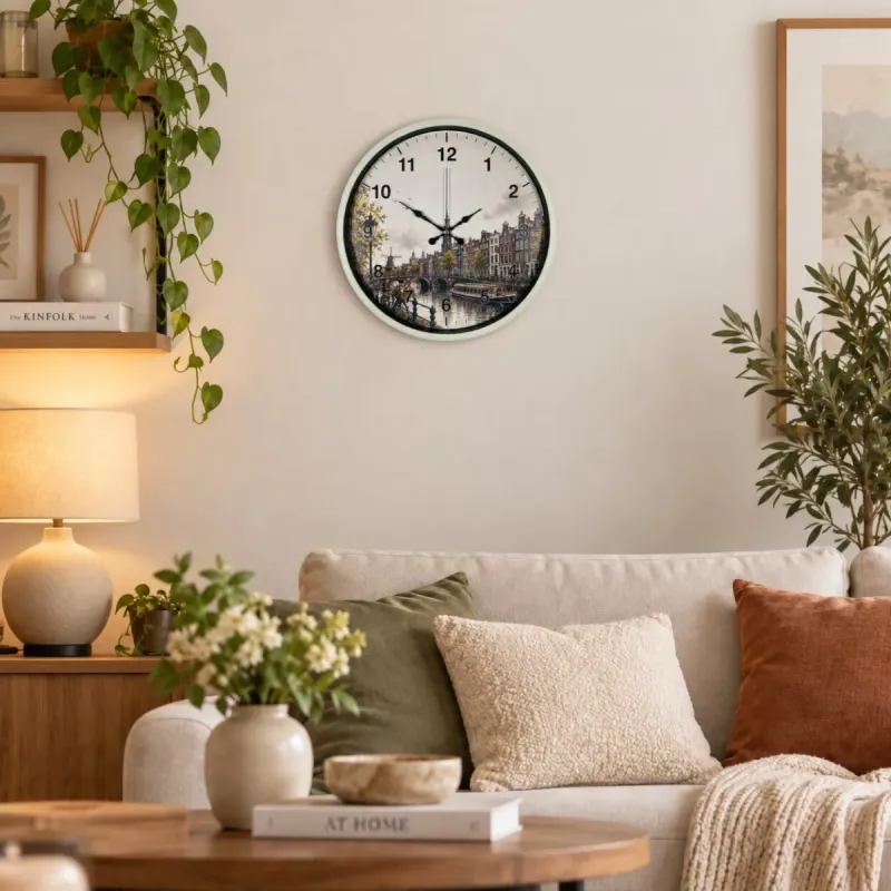 Krem Plastik Duvar Saati 36 cm · Model PP-36109X