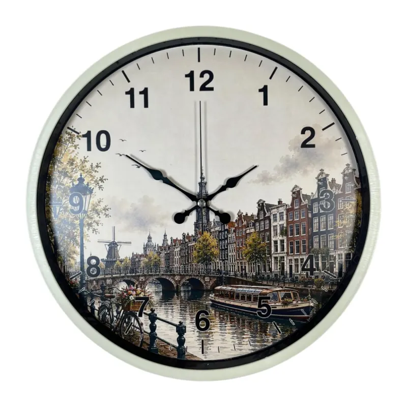 Krem Plastik Duvar Saati 36 cm · Model PP-36109X