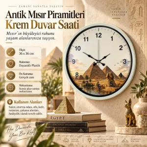 Krem Plastik Duvar Saati 36 cm · Model PP-36111X