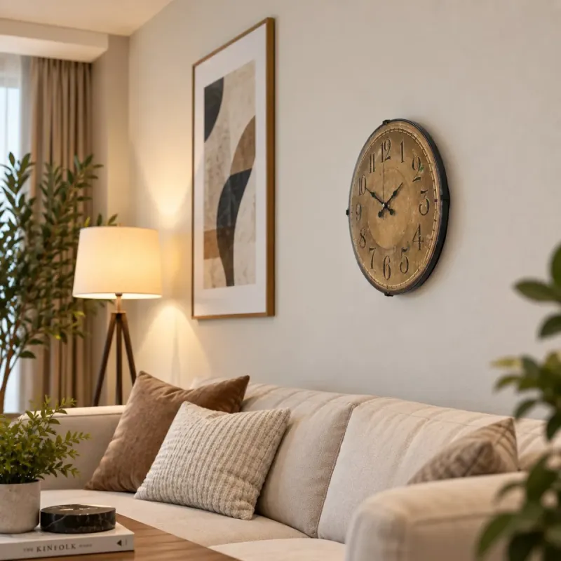 Bombeli Camlı Gold Plastik Duvar Saati 35 cm · Model BM-3515