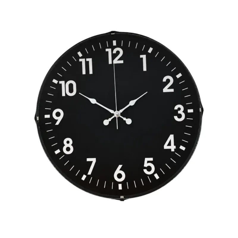 Bombeli Camlı Beyaz Plastik Duvar Saati 35 cm · Model BM-3531