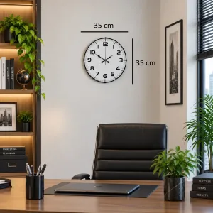 Bombeli Camlı Beyaz Plastik Duvar Saati 35 cm · Model BM-3536