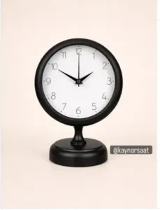 25x20 Siyah Metal Masa Saati