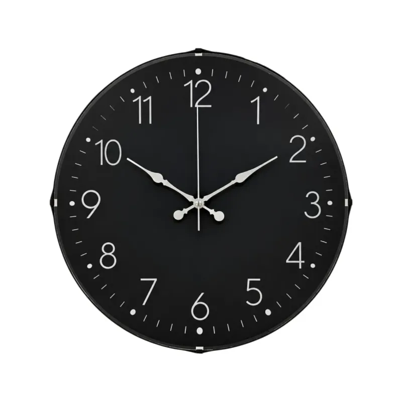 Bombeli Camlı Beyaz Plastik Duvar Saati 35 cm · Model BM-3547
