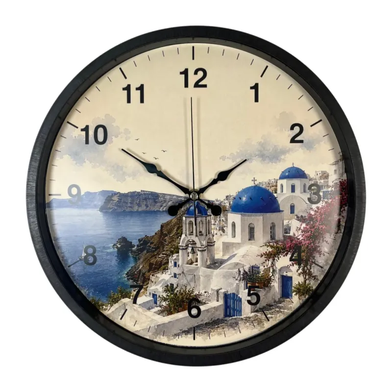 Siyah Plastik Duvar Saati 36 cm · Model PP-36108B