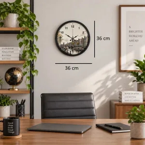 Siyah Plastik Duvar Saati 36 cm · Model PP-36109B