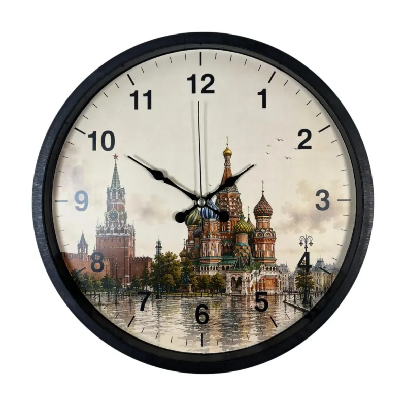 Siyah Plastik Duvar Saati 36 cm · Model PP-36110B