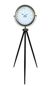 Göstergeli Eskitme Metal Ayaklı Tripod Saat 150 x 45 cm · Model AS-4097E