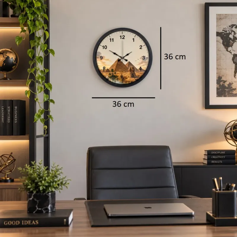 Siyah Plastik Duvar Saati 36 cm · Model PP-36111B