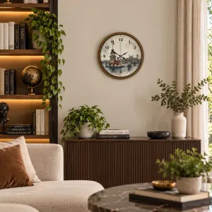 Kahverengi Plastik Duvar Saati 36 cm · Model PP-36102I