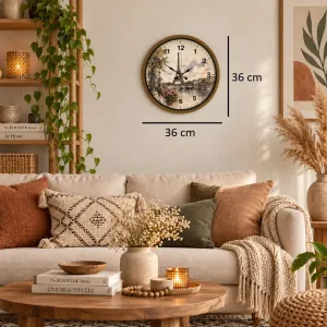 Kahverengi Plastik Duvar Saati 36 cm · Model PP-36104I