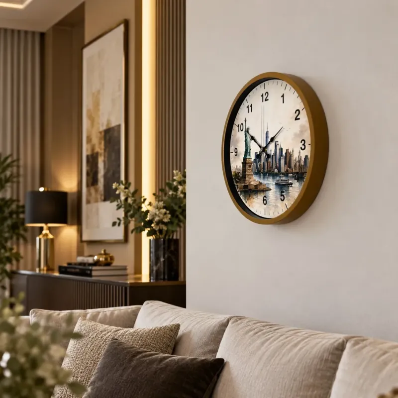 Kahverengi Plastik Duvar Saati 36 cm · Model PP-36105I