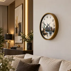 Kahverengi Plastik Duvar Saati 36 cm · Model PP-36105I