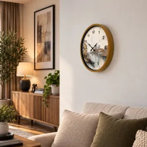 Kahverengi Plastik Duvar Saati 36 cm · Model PP-36107I